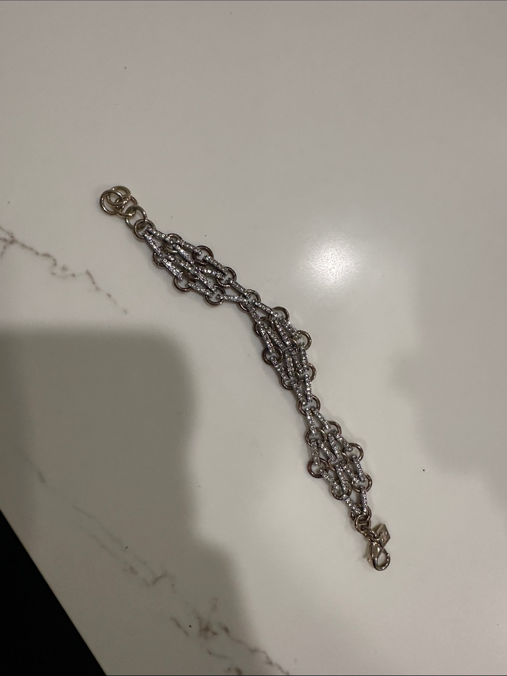 Banana Republic Silver Multi-Row Link Bracelet